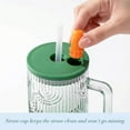 thumbnail image 5 of 20oz Tumbler with Handle, Glass Cups with Lids and Straws, Leakproof, Bpa-Free, Green, 5 of 7