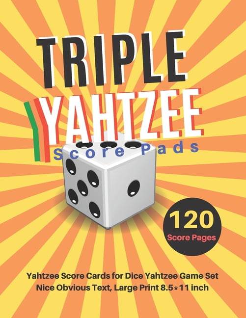 triple yahtzee score pads v7 yahtzee score cards for