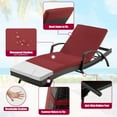 thumbnail image 6 of Homrest Patio lounge Chair for Outside Set of 2, PE Rattan Chaise Lounge with Adjustable Backrest & Thickened Cushion, Blue, 6 of 9