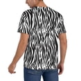 thumbnail image 2 of Hirioo Zebra for Men's Baseball T-shirt Shirts Short Sleeve Casual Summer Button Stretch T Shirts,Size S-4XL-4X-Large, 2 of 7