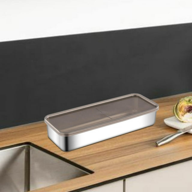 Contenant de Rangement pour Aliments en Métal, Contenants de Préparation de Repas pour le Bureau, le Travail, le Camping