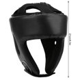thumbnail image 3 of Boxing Helmet PU, Head Guard Sanda Kickboxing Leather Adjustable Training DefenseBlack Large Size, 3 of 8