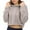 Dark Gray, variant on Mikilon Women's Fashion Cropped Hoodies Solid Color Base Shirt Solid Color Casual Shirts