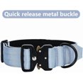 thumbnail image 4 of HUGFEGWE Colorful Nylon Dog Collar for Medium/Large/XL Dogs with Quick Release Metal Buckle & Control Handle for Dog Training Walking (Blue, XL) CJB91-122109, 4 of 7