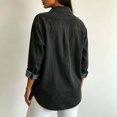 thumbnail image 6 of KICILVS Denim Shirt Women Button Down Collar Loose Fit Long Sleeve Blouse Trendy Comfortable Fashion Clothing, 6 of 8