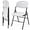 White-2 Pack, variant on Bonnlo Folding Chairs 10/6/4/2 Pack, Heavy Duty Foldable Chair with Steel Frame, Portable HDPE Plastic Seat for Outdoor Indoor Dinning Party Wedding School- White/Black Plastic Patio Chairs