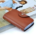 thumbnail image 5 of MFFOR Card Holder for Women, Leather RFID Card Organizer with Snap Closure, Brown, 5 of 8