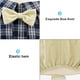 thumbnail image 3 of Ropa para mascotas Camisas para perros Mono general a rayas con pajarita caqui Traje diario informal para cachorro gato (Caqui), 3 of 6