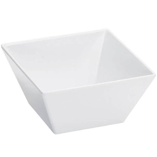 Cal Mil SR261 Small Square Melamine Bowl - White