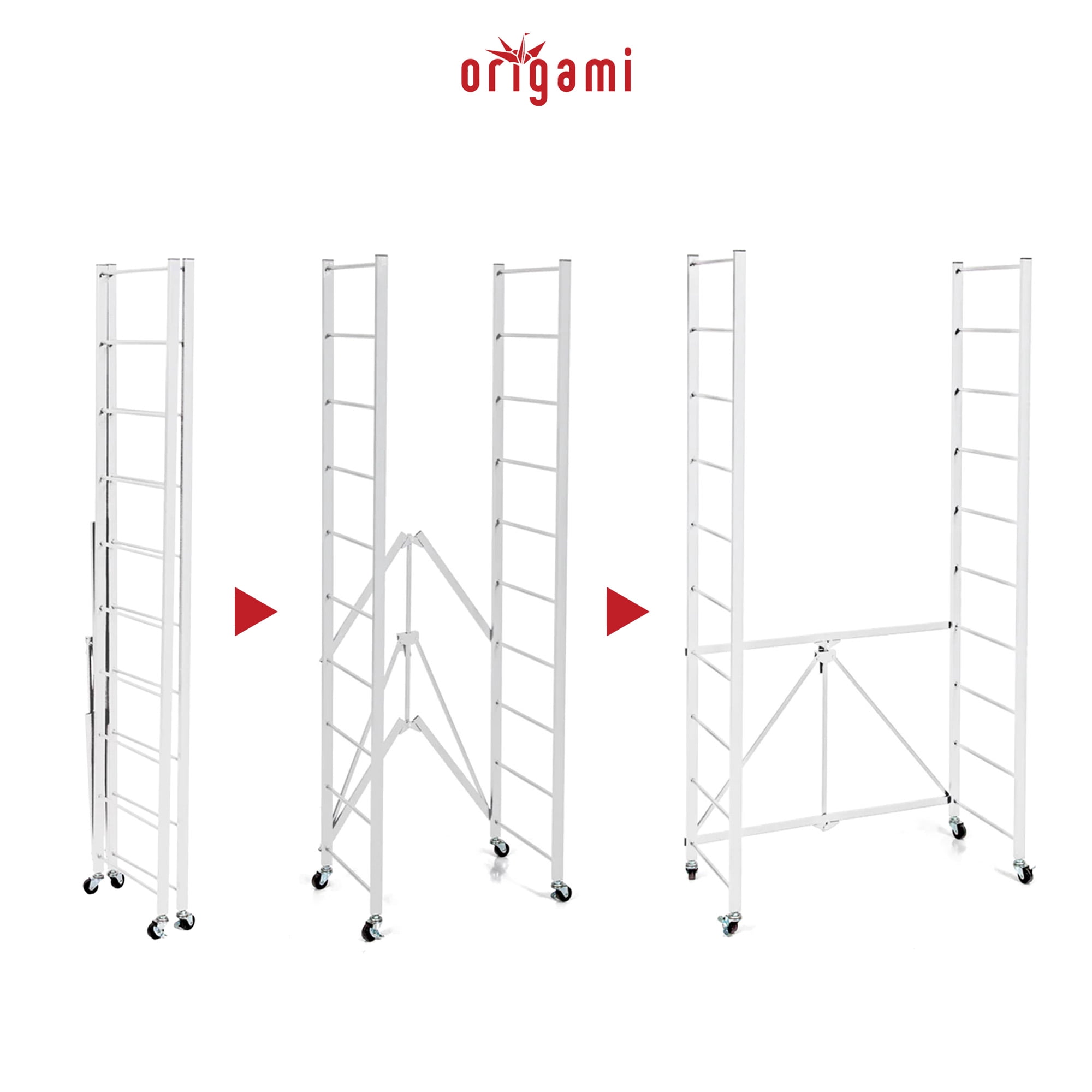 Origami 4-Shelf Adjustable R2 Series Storage Rack, White