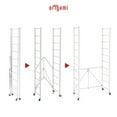 thumbnail image 7 of Origami 4 Pack Folding Steel Storage Rack, Adjustable Shelves, R2, White, 7 of 7