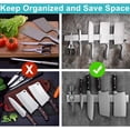 thumbnail image 6 of Magnetic Knife Holder for Wall 16 Inch Knife Magnetic Strip Refrigerator Knife Magnet Bar Wall Mount Knife Rack for RV Kitchen Utensil Holder Metal Tool Holder Knife Block for Kitchen Organization, 6 of 6