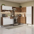 thumbnail image 2 of Cocina Integral Completa Esquinera 417cm Emilly Madesa 02 - Marrón/Blanco Madesa GCEM417002, 2 of 9
