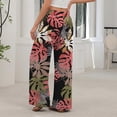 thumbnail image 3 of KLHDSF Women's Pants Elastic Waist Striped Lightweight Palazzo Pants for Women Casual Lounge Wide Leg Pants Hot Pink XL, 3 of 6