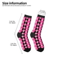 thumbnail image 2 of Fuzoiu pink and black argyle Print Kids Socks For Boys Girls,Grip Crew Socks with Non Slip,Lightweight Stretch Crew Socks,Toddlers Crew Boot Socks, 2 of 5