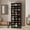 Black, variant on Fnova 71" Storage Shelf, Modern Freestanding Wooden Bookshelf, 30-Cubby Shoe Cabinet With 8 Adjustable Shelves, Large Open Bookcase Display Organizer for Living Room, Bedroom, Home Office, Gray