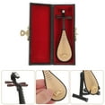 thumbnail image 4 of IDEANATEGRATE 1Pc Pipa Object Khaki Plastic Mini Instrument Home Decor Photography Sessions Friends Collectors, 4 of 8