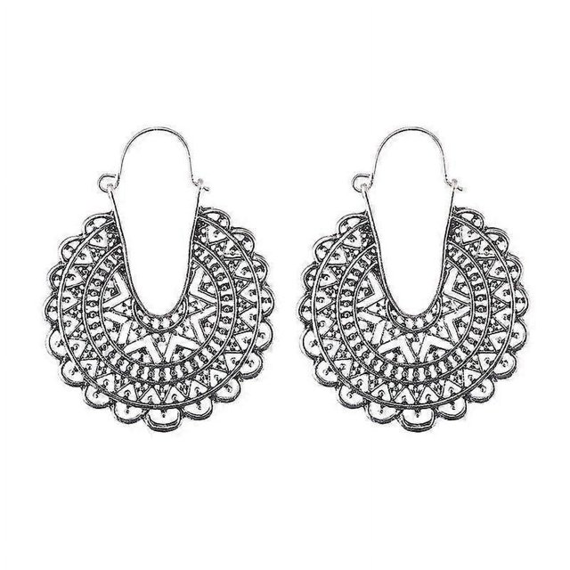 Pendientes colgantes de estilo bohemio de moda para mujer, joyería antigua plateada con diseño de coche