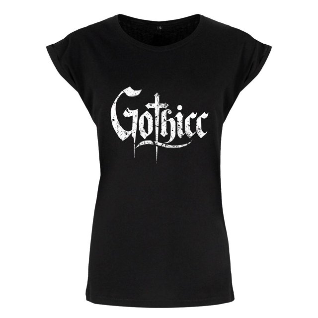 Grindstore - Camiseta Gothicc para Mujer (Negro)