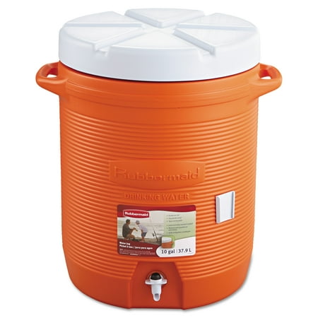 insulated container rubbermaid beverage gallon orange commercial 2h dia water cooler walmart 1610 beer rover