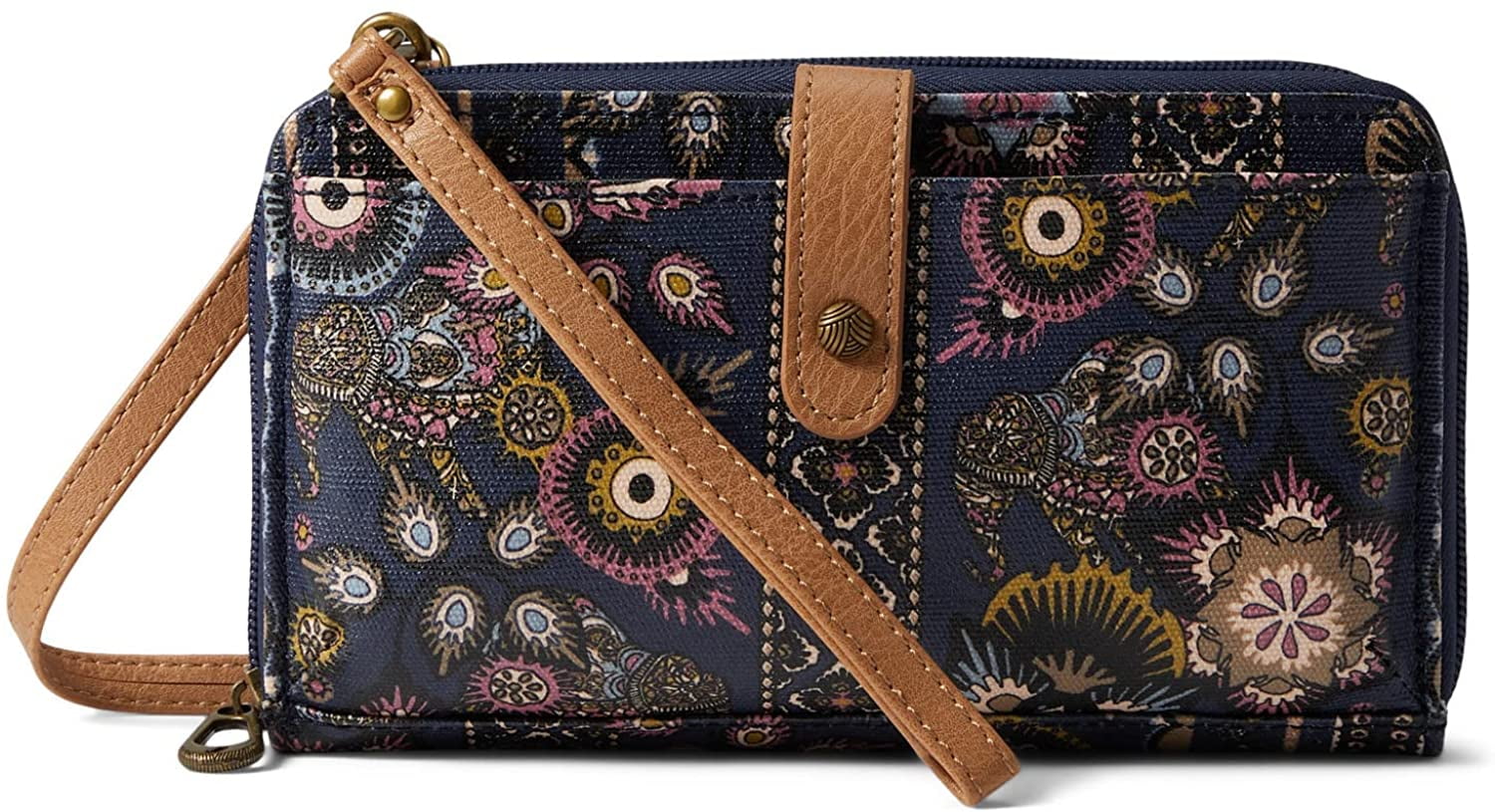 Sakroots Artist Circle Crossbody Phone Bag - Vegan Canvas Purse With Detachable Strap