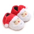 thumbnail image 4 of Generic Clearance Toddler Girl Christmas Baby Winter Santa Soft Sole Cloth Indoor Casual Shoes for Fashion Comfortable Breathable(3-6 Months,Red), 4 of 9