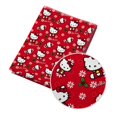 thumbnail image 1 of 50*145 tela fina de sarga de algodón de Hello Kitty de Navidad, telas para costura de retazos, telas acolchadas, costura para tejido, vestido de tela DIY, 1 of 4