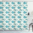 thumbnail image 1 of Ambesonne Vintage Shower Curtain, Daisy and Roses Flower, 69"Wx84"L, Blue Green and White, 1 of 3