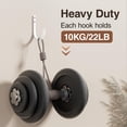 thumbnail image 2 of 5 Pack Towel Hooks, Stainless Steel Wall Hanger, Clutter-Free Hooks for Hanging Towels, Coats, Robes, Clothes, Hats & Bags, 22LB, White, 2 of 6