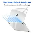 thumbnail image 6 of IC ICLOVER Case for MacBook Air 13.6 Inch A3240 A3113 A2681, Snap On Hard Shell&Keybord Cover&Screen Film for MacBook Air 13.6" M2 M3 M4 Chip, Crystal Clear, 6 of 7