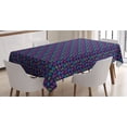 thumbnail image 1 of Leaves Tablecloth, Tropical Jungle Foliage Theme Vibrant Colored Silhouette Leaves Rainforest Flora, Rectangular Table Cover for Dining Room Kitchen, 60" X 84",Multicolor, by Ambesonne, 1 of 3