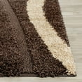 thumbnail image 3 of SAFAVIEH Florida Ellen Abstract Shag Area Rug, Cream/Dark Brown, 8'6" x 12', 3 of 10