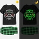 thumbnail image 1 of Pijama familiar luminoso a juego para Navidad, conjunto de pijama corto negro, miembro orgulloso de la lista traviesa, 2023, 1 of 3