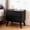 Black, variant on Leovanni Mid-Century Modern Nightstand, Solid Wood, 2 Drawers, Gray