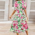 thumbnail image 6 of IROINNID Summer Dresses for Women 2024, Women Maxi Wedding Guest Dresses, Short Sleeve and Round Neck Loose Floral Summer Dresses, 6 of 6
