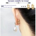 thumbnail image 3 of 4 pares de elevadores de pendientes, parte trasera de pendientes de corazón hipoalergénicos para orejas caídas, ajustables para pendientes pesados, 3 of 5