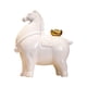 thumbnail image 1 of Figura de caballo, escultura de cerámica, decorativa, de lujo, para escritorio. Lingote de oro blanco, 1 of 8