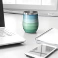 thumbnail image 3 of 12oz Stemless Wine Tumblers Green and Grey Abstract Art Artwork Vacuum Insulated Stainless Steel Travel Tumbler Cups Mug with Lid and Straw for Champaign,Cocktail,Beer with Cleaning Brush, 3 of 5