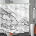 thumbnail image 6 of Use Marble 3D Bathroom Shower Curtain, Bathtub Luxury Standard Shower Curtain, Waterproof Washable Fabric Shower Curtain, 12 White Hooks, 72x72 Inches., 6 of 6