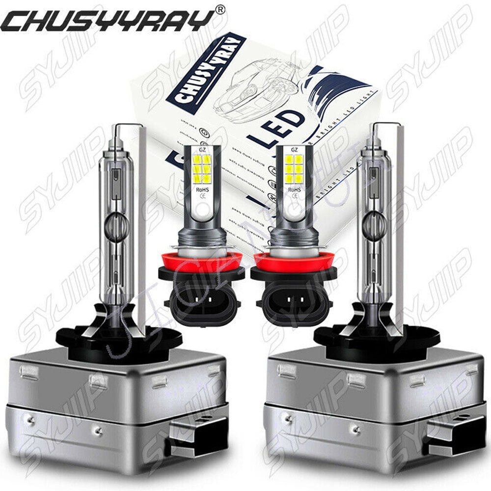 6000K White Front HID Xenon Headlight Bulb for Dodge Charger 2011-2014 Set of 2