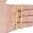 thumbnail image 3 of Nuragold 14k Real Yellow Gold Spiga Wheat 3mm Rounded Foxtail Palm Chain Necklace (16"-30") Italian Jewelry for Men & Women, 3 of 11