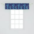 thumbnail image 2 of Ambesonne Tropical Window Valance, Exotic Endemic Flower with Leaves and Bloom Petals in Blue Shades, Curtain Valance for Kitchen Bedroom Decor with Rod Pocket, 54" X 12", Blue Pale Blue and Pink, 2 of 3