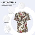 thumbnail image 4 of Daiia Dark Enchanted Flowers And Birds Mens Baseball Jersey Button Down Shirts Short Sleeve Sports Uniforms-XX-Large, 4 of 9