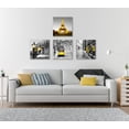 thumbnail image 2 of Yellow Paris Eiffel Tower Decor Black and White City Canvas Wall Art Modern Paris Pictures Artwork for Bedroom Living Room Bathroom Office Home Decor, 2 of 6