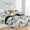 Black Grey, variant on 6-Piece Twin Comforter Set for Race Car Charcoal Soft, Reversible Bedding with Sheets, Pillowcase & Decorative Pillow