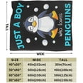 thumbnail image 4 of Penguin Blanket Soft Cozy Penguin Throw Blanket Super Fuzzy Fluffy Warm Just a Boy Who Loves Penguins Lightweight Fleece Flannel Gifts Blankets for Kids Adults 60"X50", 4 of 6