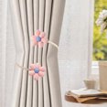 thumbnail image 6 of Byujiro 2 Pack Flower Shaped Twist Curtain Tie Backs, Flexible Bendable Drape Binding Straps, Cute Floral Window Curtain Holdback Rings, Reusable No Punch Curtain Organizer Clips, 6 of 6