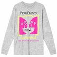 thumbnail image 3 of Pink Floyd Division Bell World Tour 94 Crew Neck Long Sleeve Athletic Heather Men's Tee-XXL, 3 of 5