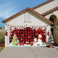 thumbnail image 6 of Christmas Garage Door Banner Decorations, Large Christmas Tree Plaid Garage Door Cover, Winter Photo Backdrop Banner for Holiday Outdoor Wall Party Background,59X82.7In (Small), 6 of 6