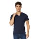 thumbnail image 1 of Playera para hombre con cuello V, azul marino, manga corta azul marino G Incógnita 770149, 1 of 5